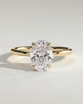 Oval Cut Diamond Claw Solitaire Engagement Ring