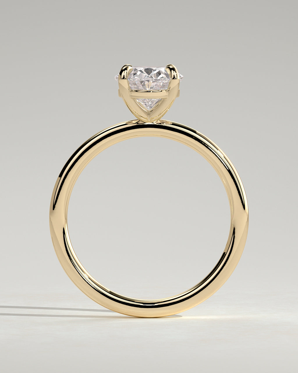 Oval Cut Diamond Claw Solitaire Engagement Ring