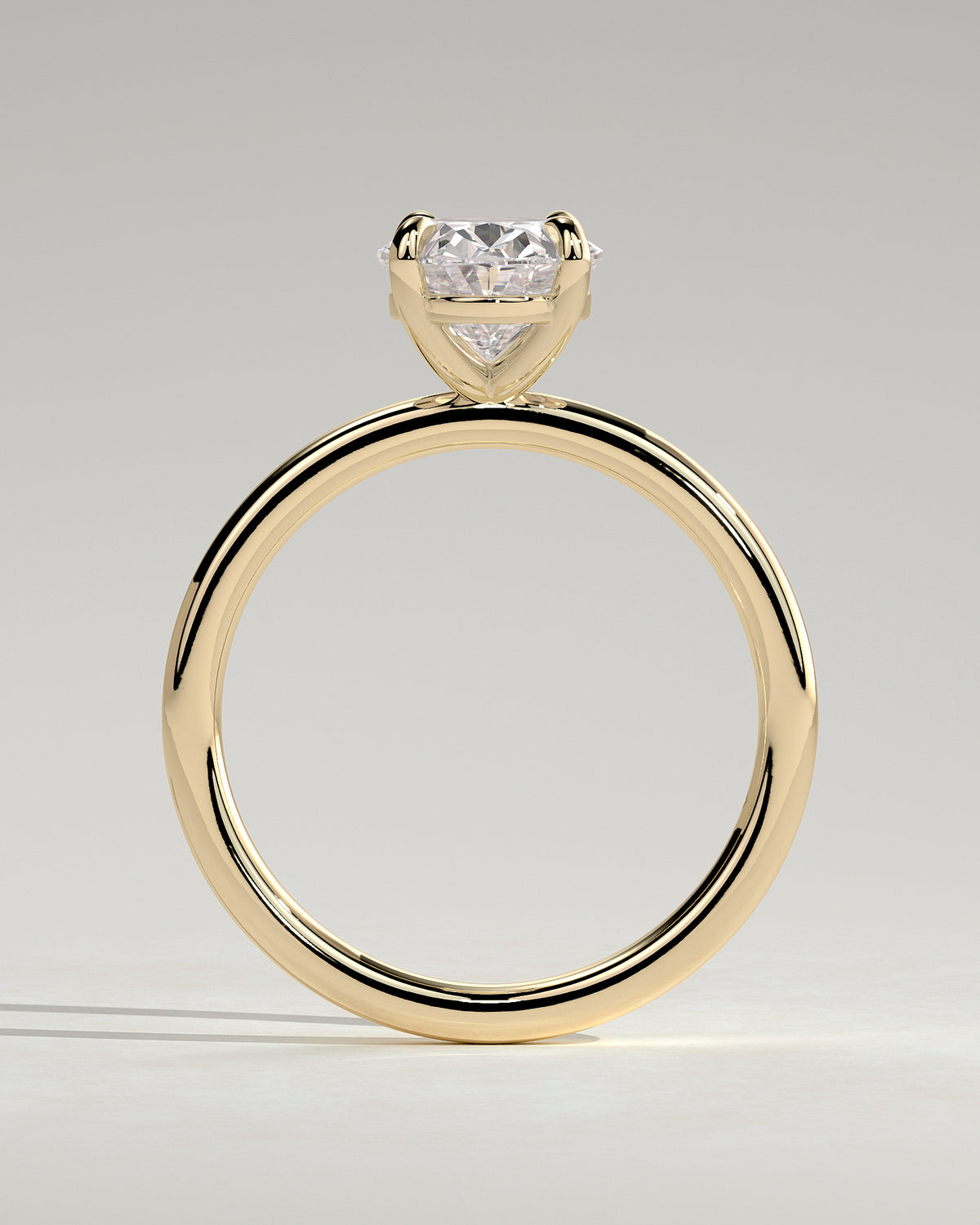Oval Cut Diamond Claw Solitaire Engagement Ring