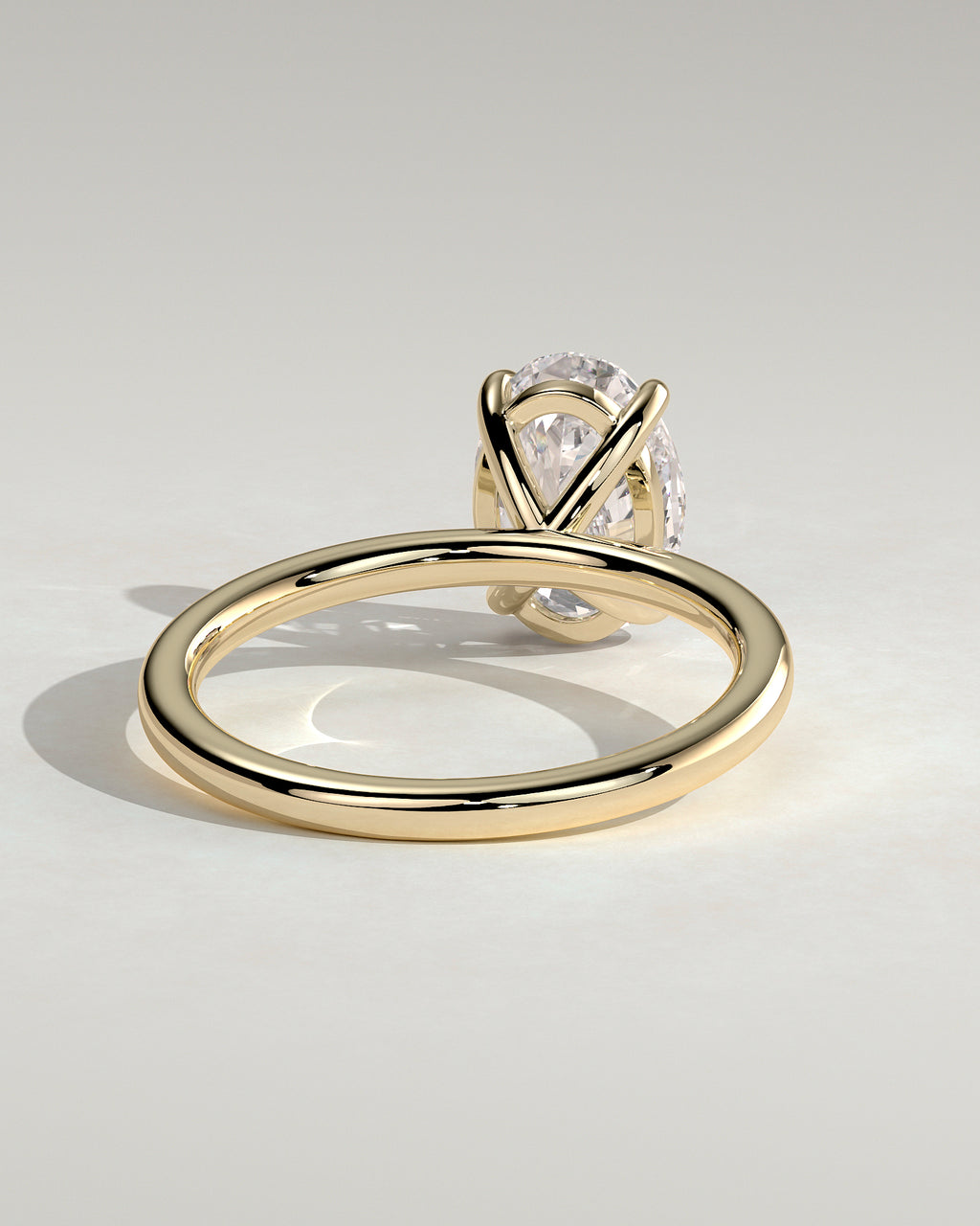 Oval Cut Diamond Claw Solitaire Engagement Ring