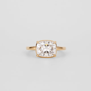 1.0 - 2.92 CT Cushion Lab Grown Diamond Bezel Engagement Ring