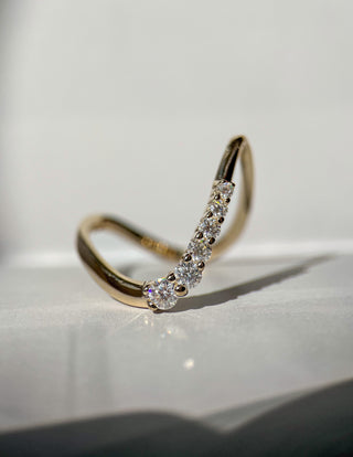 0.30 TCW Round Lab Grown Diamond unique Wedding Band