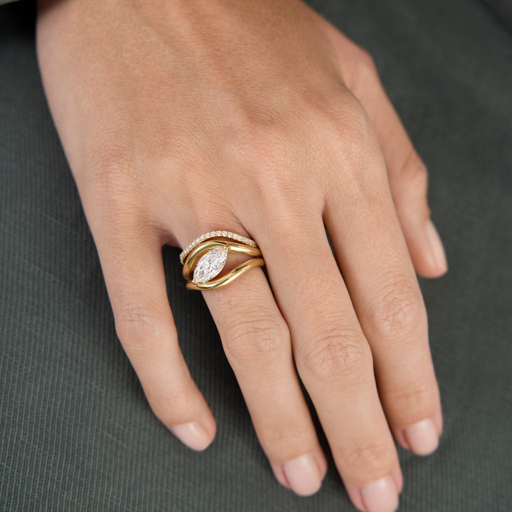 0.35 TCW Round Lab Grown Diamond Eternity Wedding Band