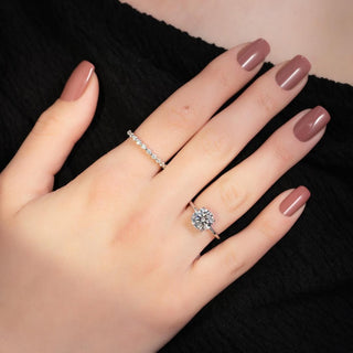 1.0-3.0 CT Round Lab Grown Diamond Solitaire Engagement Ring