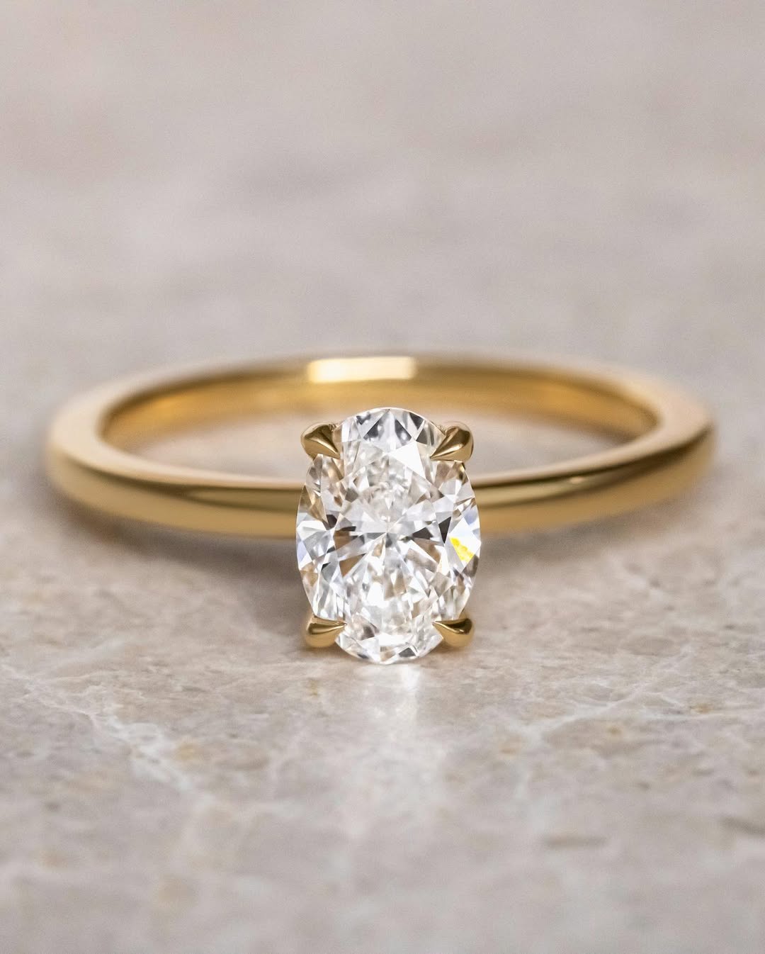 1.0- 3.5 CT Oval Lab Grown Diamond Hidden Halo Style Engagement Ring