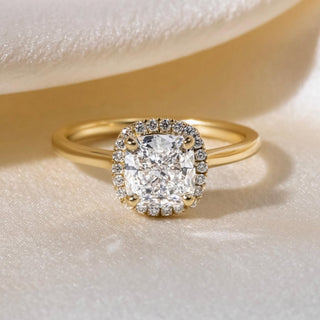 2.0 CT Cushion F/VS2 CVD Diamond  Halo Style Engagement Ring