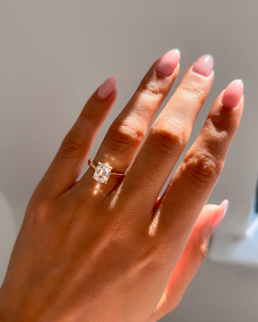 1.0-3.50 CT Cushion Lab Grown Diamond Solitaire Engagement Ring