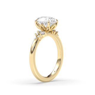 1.50 CT Oval F-VS1 Diamond Solitaire Engagement Ring