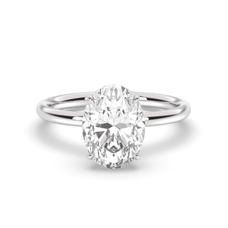 2.0 CT Oval F-VS1 Diamond Solitaire Engagement Ring