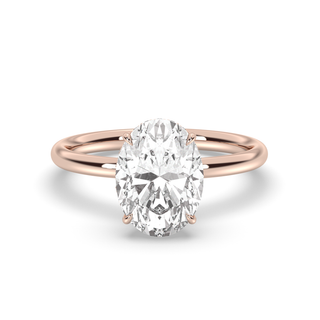 2.0 CT Oval F-VS1 Diamond Solitaire Engagement Ring