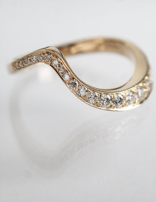0.40 TCW Round Lab Grown Diamond Wave Eternity Wedding Band