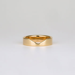 Wide Flat V Shap Wedding band