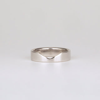 Wide Flat V Shap Wedding band