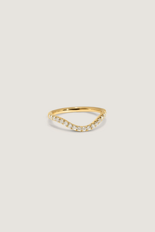 0.50 TCW Round Diamond Curved Wedding Band