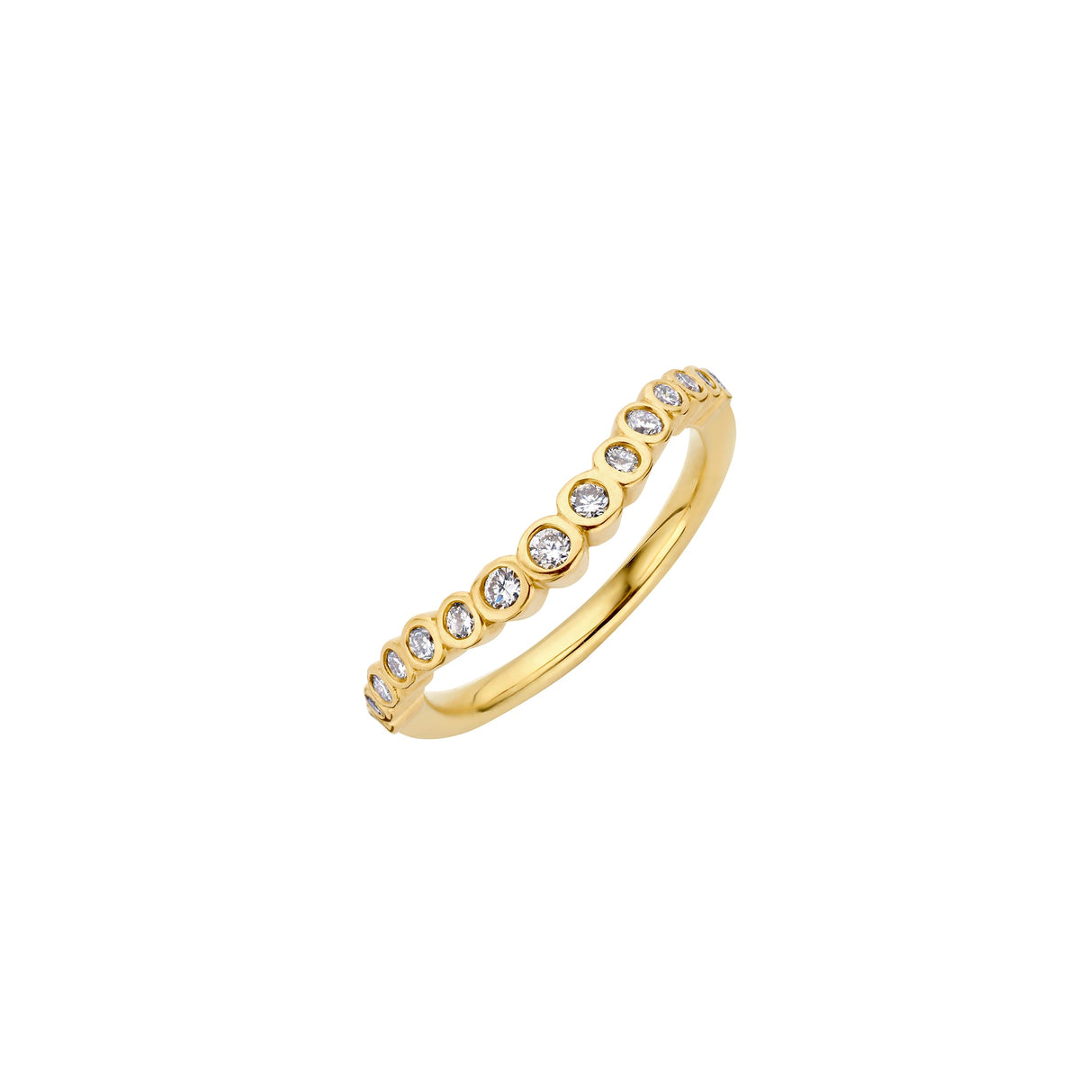 0.50 TCW Round Lab Grown Diamond Bezel Wedding Band