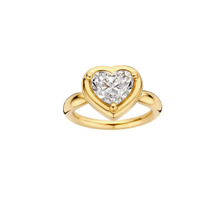 1.0 -3.0 CT Heart Shaped Lab Grown Diamond Unique Style Engagement Ring