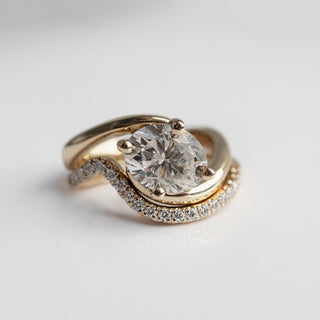 1.0 - 2.0 CT  Oval Cut Lab Grown Diamond Solitaire Bridal Ring Set