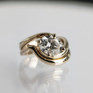 1.0 - 2.0 CT  Oval Cut Lab Grown Diamond Solitaire Bridal Ring Set