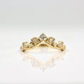 0.21 TCW Round Cut Milgrain Curved Moissanite Wedding Band - violetjewels