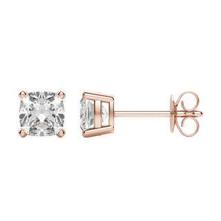 0.50 CT-2.0 CT Cushion Solitaire F/VS Lab Grown Diamond Earrings - violetjewels