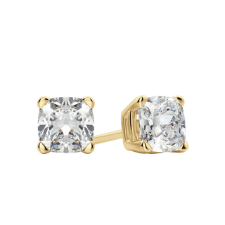 0.50 CT-2.0 CT Cushion Solitaire F/VS Lab Grown Diamond Earrings - violetjewels