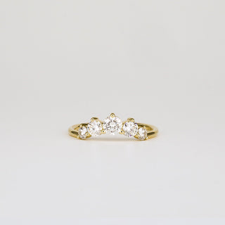 0.72 TCW Round Lab Grown Diamond Curve Wedding Band