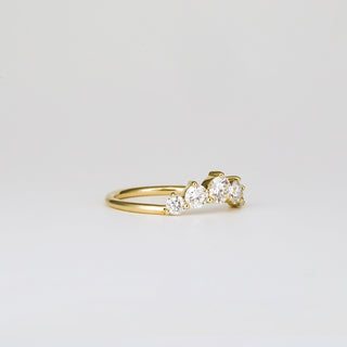 0.72 TCW Round Lab Grown Diamond Curve Wedding Band