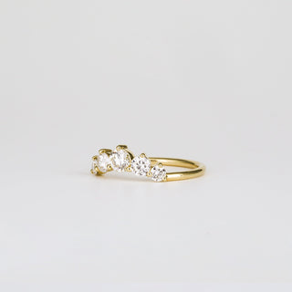 0.72 TCW Round Lab Grown Diamond Curve Wedding Band