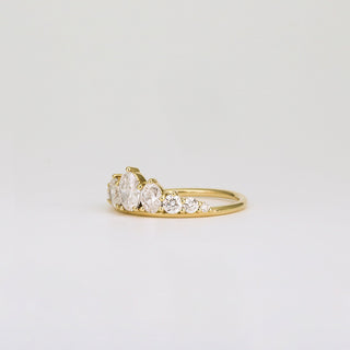 0.95 TCW Oval & Round Lab Grown Diamond Pave Wedding Band