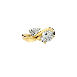 1.55 - 3.55 CT Oval Cut Lab Grown Diamond Unique Style Engagement Ring
