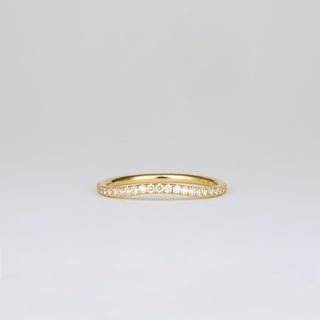 0.21 TCW Round Lab Grown Diamond Slight Curve Wedding Band