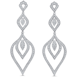 2.52 TCW Round Moissanite Diamond Chandelier Earrings - violetjewels