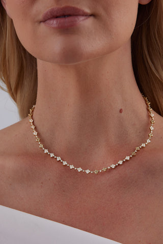 3.18 TCW Round Moissanite Diamond Choker Necklace - violetjewels