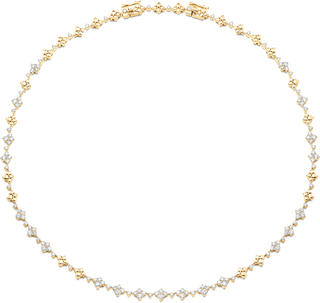 3.18 TCW Round Moissanite Diamond Choker Necklace - violetjewels