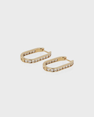 1.0 TCW Round Channel Hoops Earrings