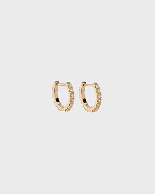 0.26 TCW Round Channel Hoops Earrings