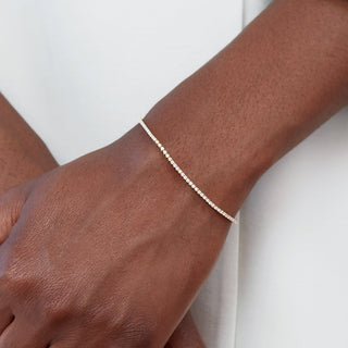 Round Cut Bezel Lab Grown Diamond Tennis Bracelet