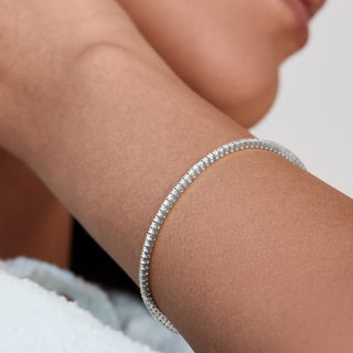 Round Lab Grown Diamond Tennis Bracelet