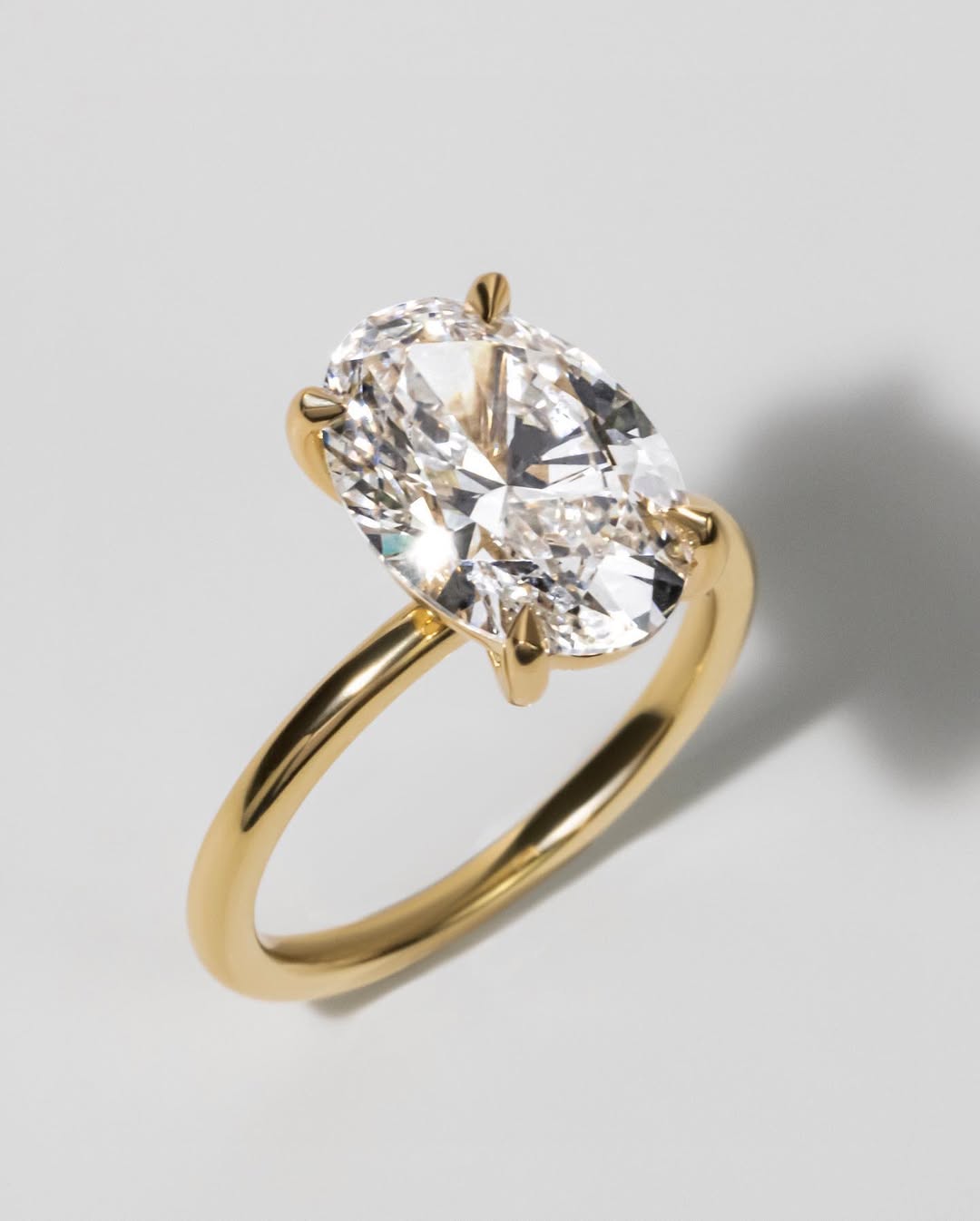 1.00 - 4.05 CT Oval  Lab Grown Diamond Solitaire Style Engagement Ring