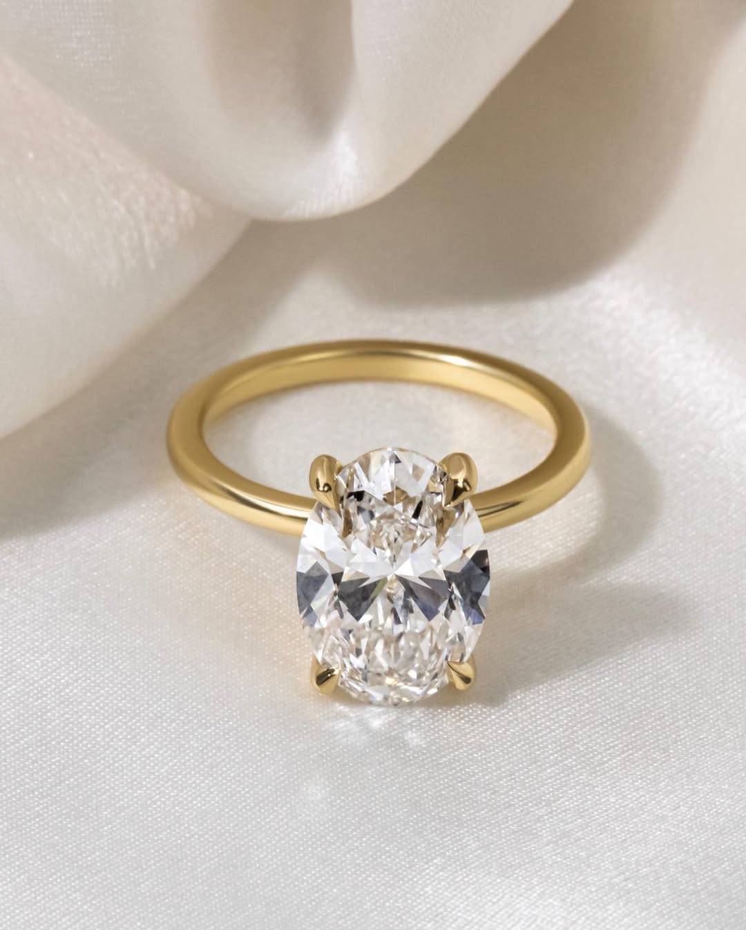1.00 - 4.05 CT Oval  Lab Grown Diamond Solitaire Style Engagement Ring