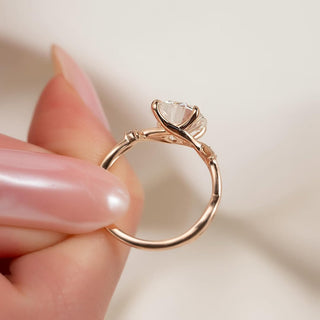 1.5-3.5 CT Round Lab Grown Diamond Twig Engagement Ring