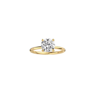 1.13-3.50 CT Round Shaped Lab Grown Diamond Solitaire Engagement Ring