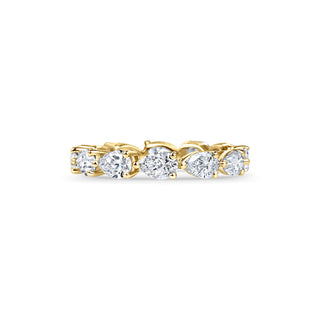 2 CT Pear Full Eternity Wedding Band + 0.53 ct pear - E VVS2