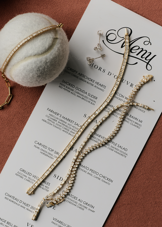 Chris Baguette Lab Grown Diamond Tennis Bracelet