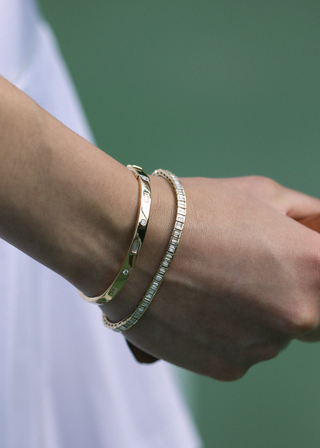 Chris Baguette Lab Grown Diamond Tennis Bracelet