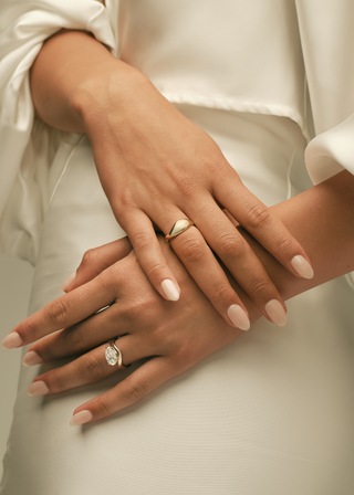 Plain Curved Stacking Ring Wedding Band