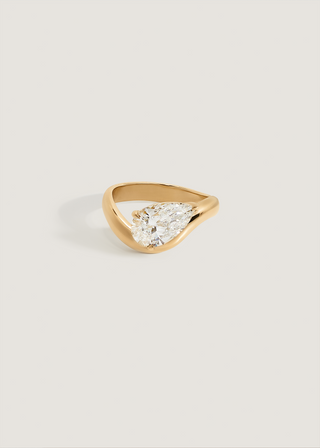 2.0-4.0 CT Pear CVD Diamond Unique Engagement Ring