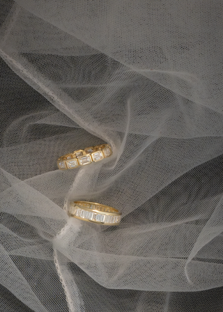 1.70 TCW Emerald Diamond Bezel Setting Wedding Band