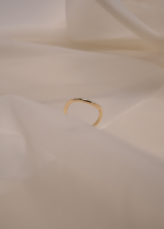 Plain Curved Stacking Wedding Band