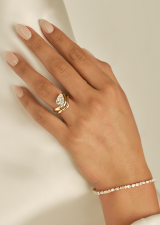 Plain Curved Stacking Wedding Band